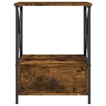 vidaXL Tables de chevet 2 Pièces chêne fumé 50x41x65 cm bois d’ingénierie