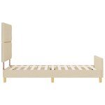 Lit vidaXL Crème 90x200 cm en tissu