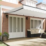 vidaXL Auvent Rétractable Blanc 600 × 300 cm Polyester et Acier