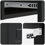 vidaXL Table d'appoint murale Noir 87 5 x 34 5 x 17 cm