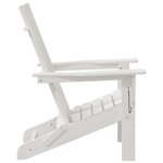 vidaXL Chaise Adirondack pliable blanche 74 5 x 80 5 x 90 cm en HDPE