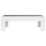 vidaXL Table basse avec LED infini blanc 90x50x30 cm