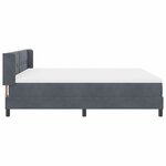 vidaXL Lit à ressorts avec tête de lit Gris foncé 200 x 180 cm Velours