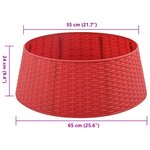 vidaXL JupedesapindeNoël Rouge Ø 65 x 23 cm Plastique