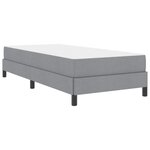 vidaXL Lit à ressorts avec matelas Gris clair 90 x 190 cm tissu