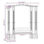 vidaXL Pergola de jardin avec banc et jardinières Bois de pin imprégné