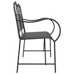 vidaXL Banc métal Noir Métal Standard Incrustations décoratives