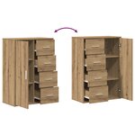 Buffet vidaXL Artisan Chêne 60x31x84 cm en bois d'ingénierie