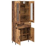 vidaXL Haut Armoire avec tiroir 2 Pièces Bois Ancien Bois d'ingénierie