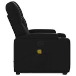 vidaXL Fauteuil inclinable de massage Noir Similicuir