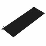 vidaXL Banc Batavia avec coussin noir 150 cm Bois de teck massif