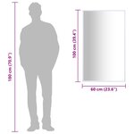 vidaXL Miroir Blanc 100x60 cm
