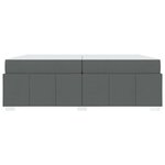 vidaXL Cadre de lit avec matelas Gris foncé 200 x 200 cm tissu
