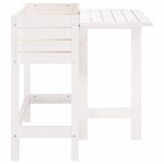 vidaXL Jardinière de jardin avec plateau pliant blanc bois pin massif