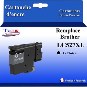 T3AZUR - Toner compatible avec Brother MFC-J4350DW MFC-J4550DW MFC-J6760DW remplace Brother LC527 XL Noir