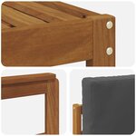 vidaXL Ensemble de canapés d'extérieur 4 pc Naturel et Anthracite