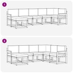 vidaXL Ensemble de canapés d'extérieur 7 pc Blanc et anthracite