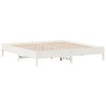 vidaXL Cadre de lit sans matelas blanc 160x200 cm bois de pin massif