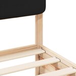 vidaXL Cadre de lit avec tête de lit rembourrée Noir 200 x 200 cm