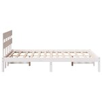 vidaXL Cadre de lit Blanc 120 x 200 cm Bois de pin massif