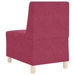 vidaXL Unité de Sofa Modulaire Sans Accoudoirs 3 Pièces Rouge bordeaux