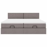 VidaXL Cadre de lit ottoman avec matelas taupe 200x200cm tissu