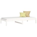 vidaXL Lit de jour sans matelas blanc 90x200 cm bois de pin massif