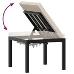 vidaXL Ensemble de banc de jardin avec coussins 3 Pièces noir