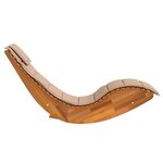 vidaXL Chaise longue à bascule avec coussin en bois massif d'acacia