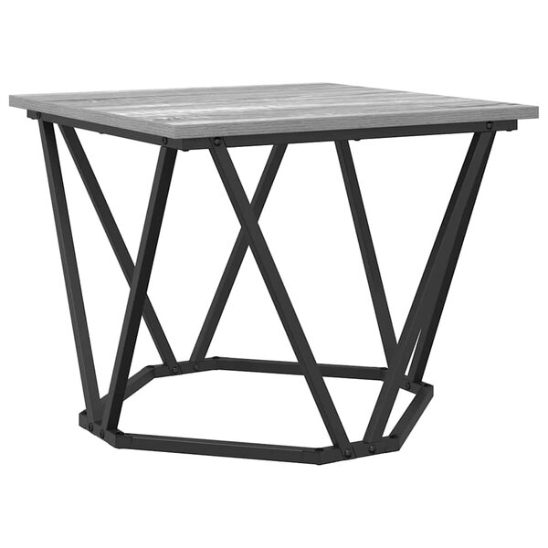 vidaXL Table basse 3 Pièces Gris Sonoma Bois d'ingénierie et acier