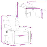 vidaXL Fauteuil de massage inclinable électrique rouge similicuir