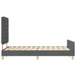 Lit vidaXL en gris foncé  160x200 cm  en tissu
