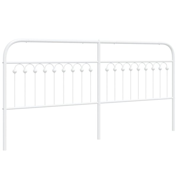 vidaXL Tête de lit de remplacement métal blanc 200 cm