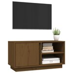 vidaXL Meuble TV Marron miel 80x35x40 5 cm Bois de pin massif