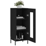 vidaXL Buffet Noir 34 5x34x90 cm Bois d'ingénierie