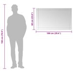 vidaXL Miroir mural 100x60 cm Verre