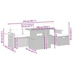 vidaXL Salon de jardin avec coussins 6 Pièces beige résine tressée