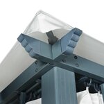 vidaXL Tonnelle avec rideau 300x300 cm Crème Aluminium