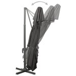 vidaXL Parasol de jardin en porte-à-faux avec double toit anthracite