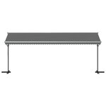 vidaXL Auvent autoportant 6 x 3 m Polyester Gris