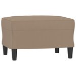 vidaXL Ensemble de canapés 3 Pièces avec coussins Cappuccino Similicuir