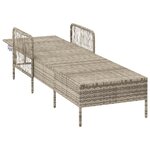 vidaXL Chaise Longue Gris Clair Rotin PE 157 x 55 x 92 cm Pliable
