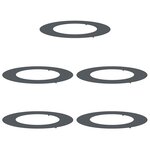 vidaXL Anneaux d'arbre plats 5 Pièces Anthracite Ø50 / 80 cm Acier