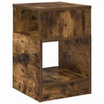 vidaXL Table d'appoint Chêne fumé 30 5 x 30 x 45 cm Bois d'ingénierie