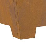 vidaXL Braise Marron 80 x 80 x 40 cm Acier