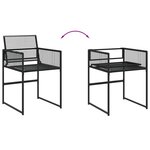 vidaXL Chaises de jardin lot de 4 noir résine tressée