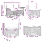 vidaXL Ensemble de canapé de jardin 12 Pièces Noir et blanc crème