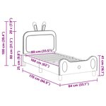 vidaXL Cadre de lit pour enfants avec tête de lit Rose 80 x 160 cm PU