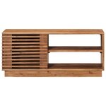 vidaXL Meuble TV avec stockage avec porte Naturel 90 x 30 x 40 cm