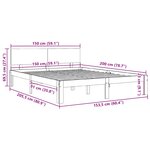 vidaXL Cadre de lit sans matelas blanc 150x200 cm